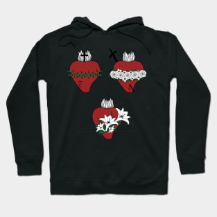 Hearts of Jesus, Virgin Mary and St. Joseph Hoodie